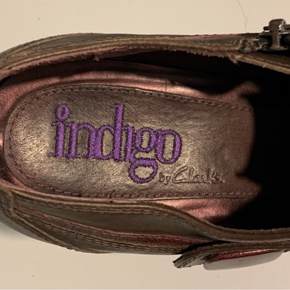 Brown/burgundy leather booties - Size 10 - Indigo by Clark’s - Picture 5 of 7